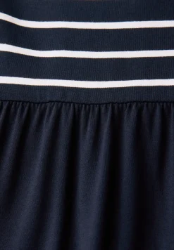 Gestreepte midi-jurk
