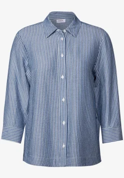 Gestreepte seersucker blouse