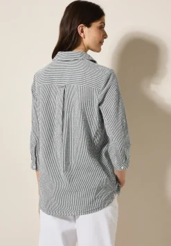 Gestreepte seersucker blouse