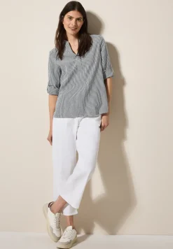 Gestreepte seersucker blouse