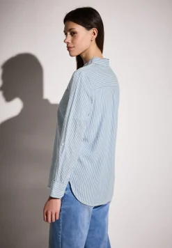Gestreepte seersucker blouse