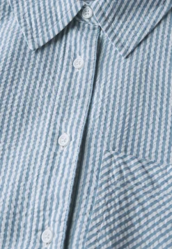 Gestreepte seersucker blouse