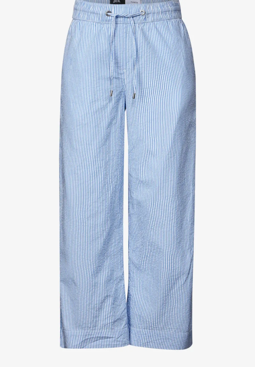 Gestreepte seersucker broek