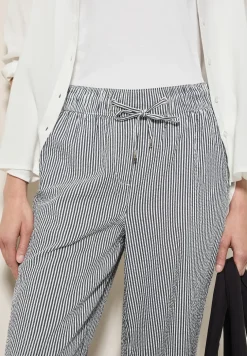 Gestreepte seersucker broek