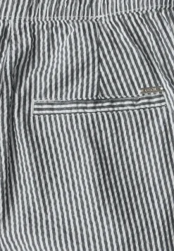 Gestreepte seersucker broek