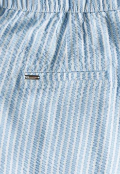Gestreepte seersucker broek