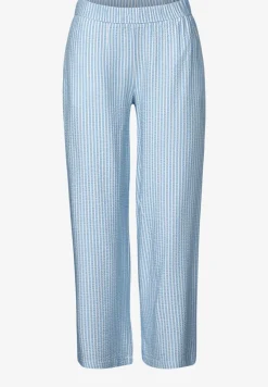 Gestreepte seersucker broek