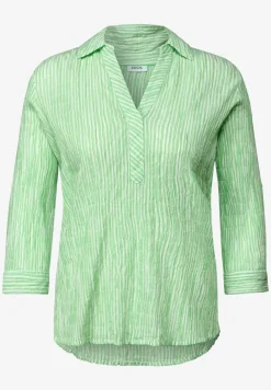Gestreepte seersucker blouse