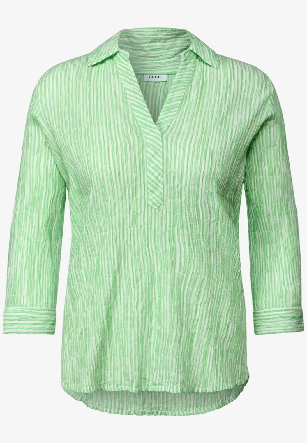 Gestreepte seersucker blouse