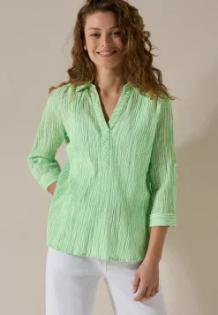 Gestreepte seersucker blouse