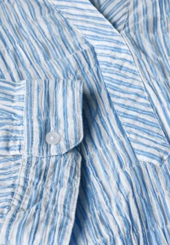Gestreepte seersucker blouse