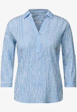 Gestreepte seersucker blouse