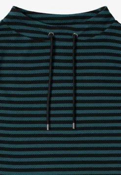 Gestreept funnelneck shirt