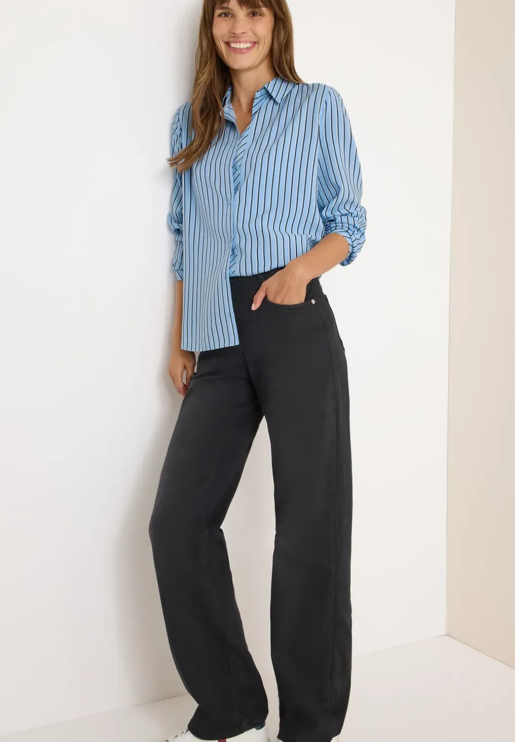 Gestreept overhemd blouse