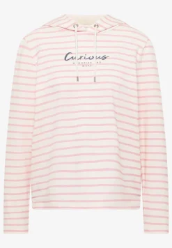 Gestreept shirt met capuchon