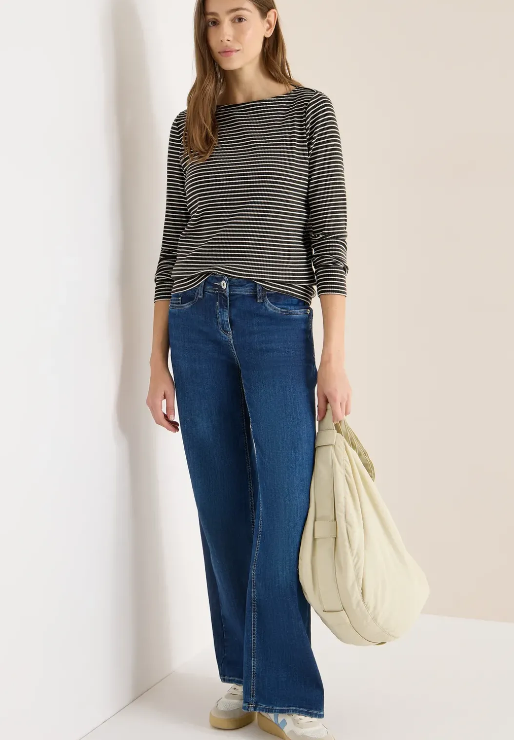 Gestreept shirt met lange mouwen