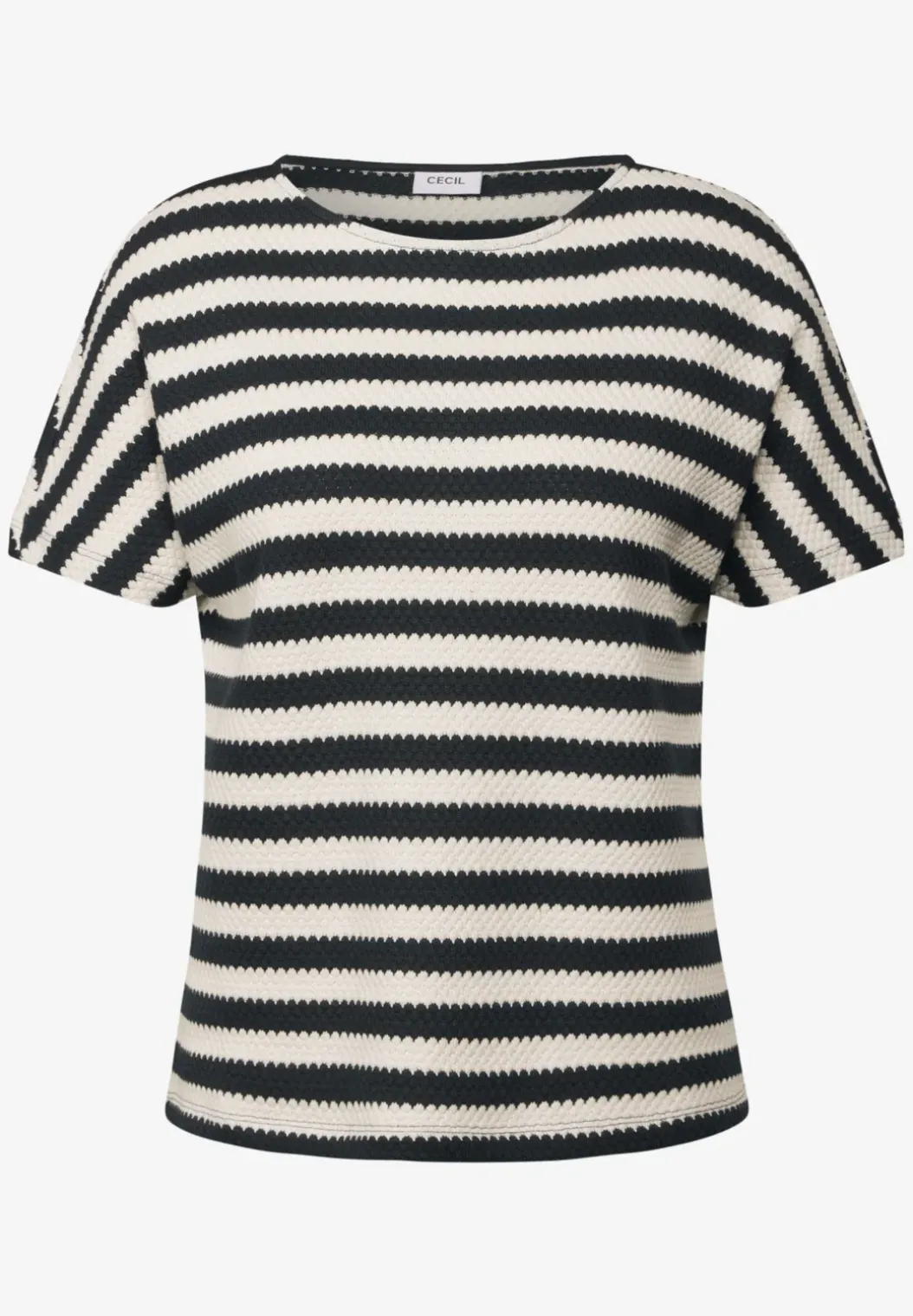 Gestreept shirt met structuur
