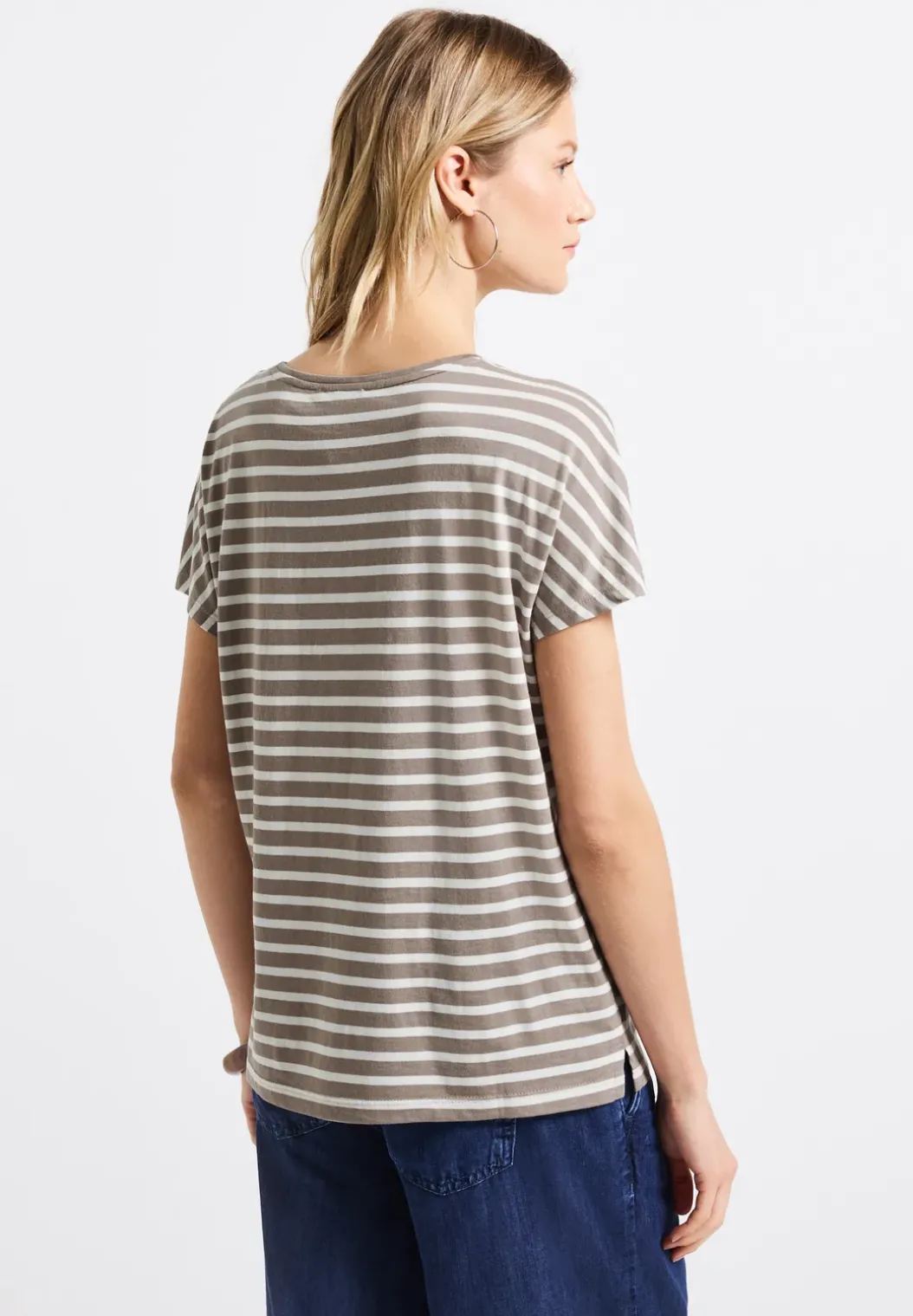 Gestreept shirt met tekst