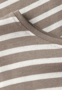 Gestreept shirt met tekst
