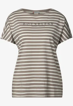 Gestreept shirt met tekst