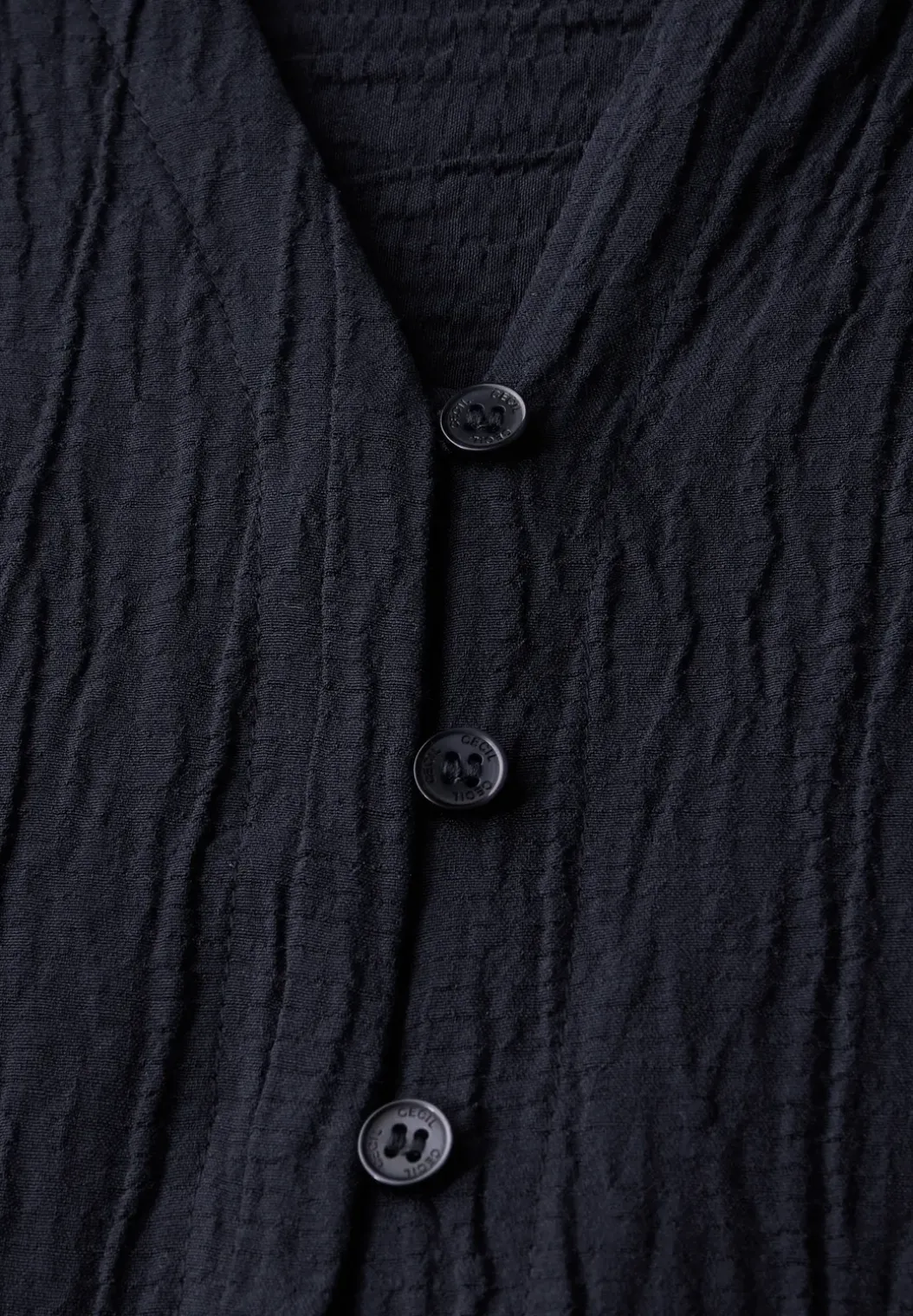 Gestructureerde blouse in effen kleur