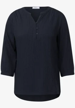 Gestructureerde blouse in effen kleur