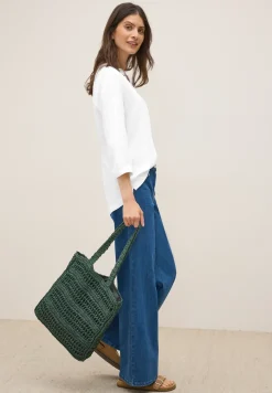 Gestructureerde blouse in effen kleur