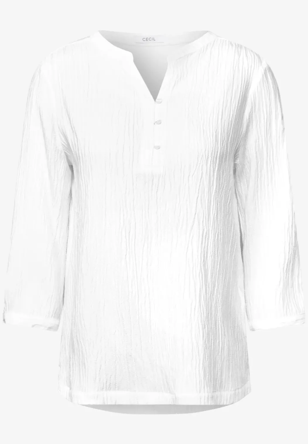 Gestructureerde blouse in effen kleur