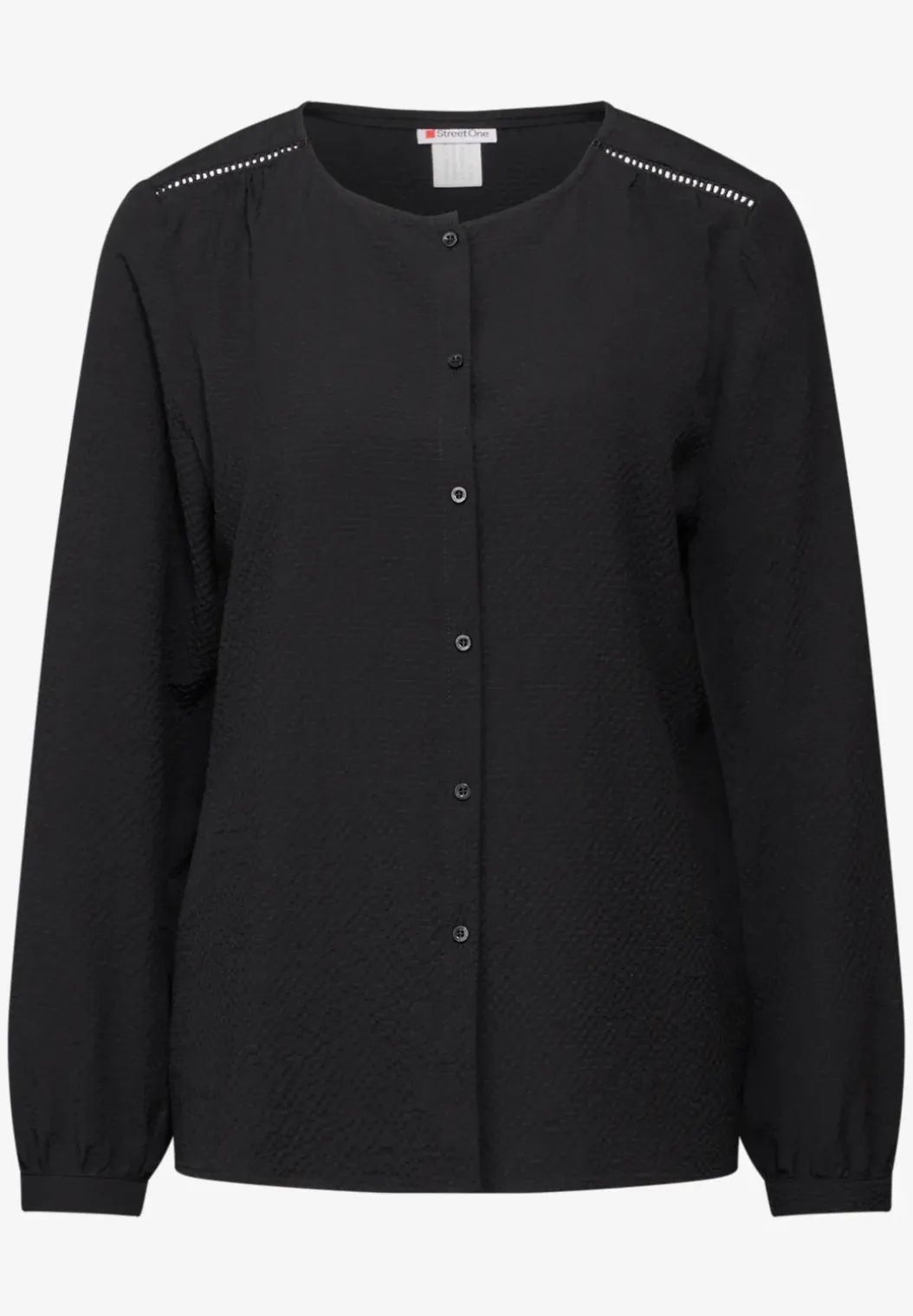 Gestructureerde blouse met borduursel