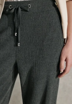 Gestructureerde broek met rechte pijp
