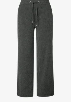 Gestructureerde broek met rechte pijp