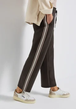 Gestructureerde broek met rechte leg