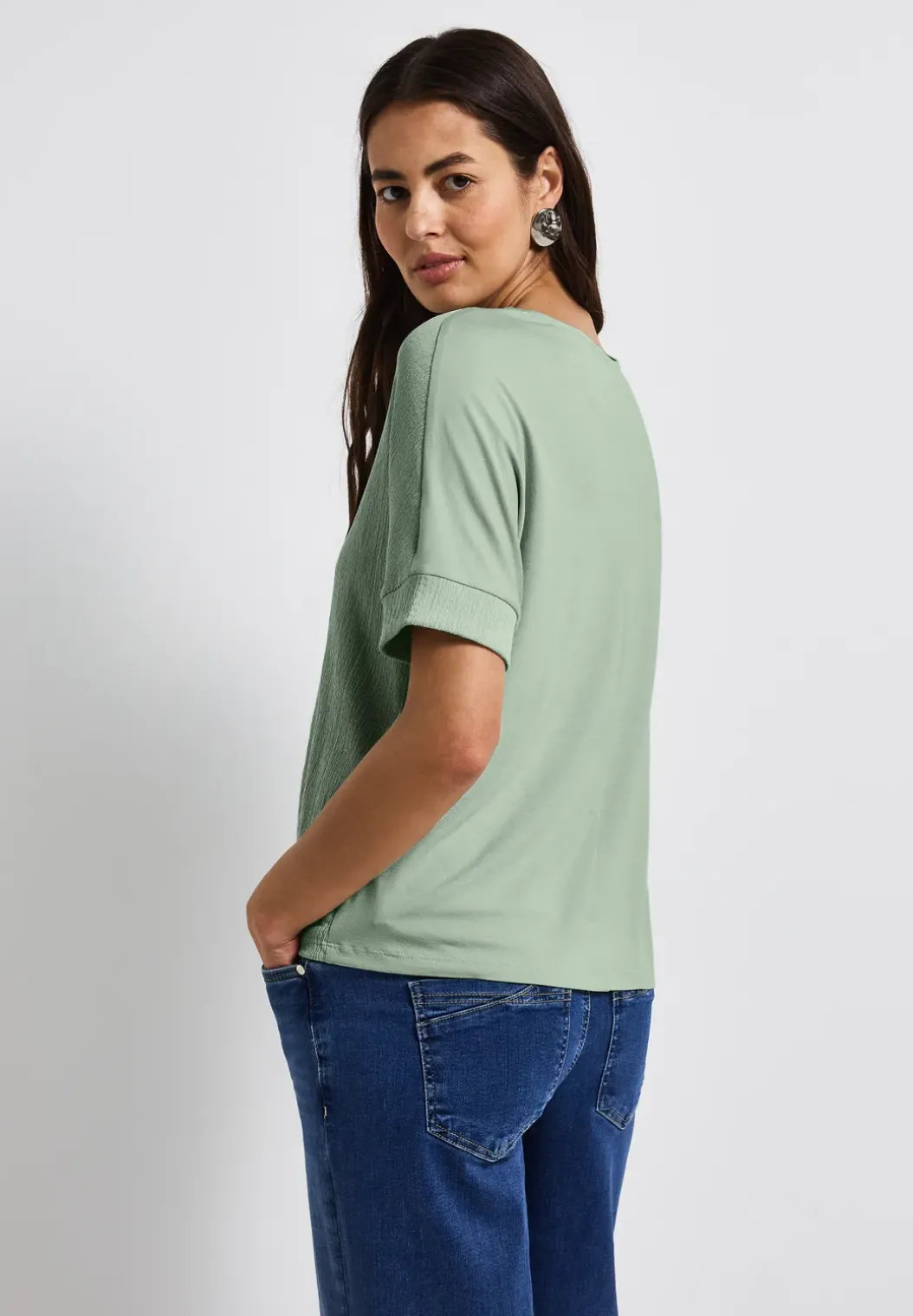 Gestructureerd gemengd shirt