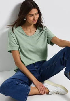 Gestructureerd gemengd shirt