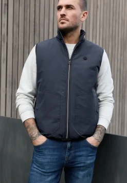 Gilet in structuurmix