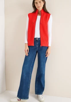 Gilet met structuur en ritssluiting