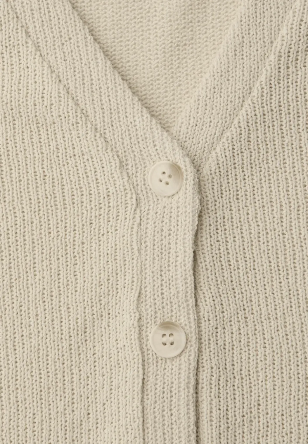 Gilet met V-hals en gebreide look