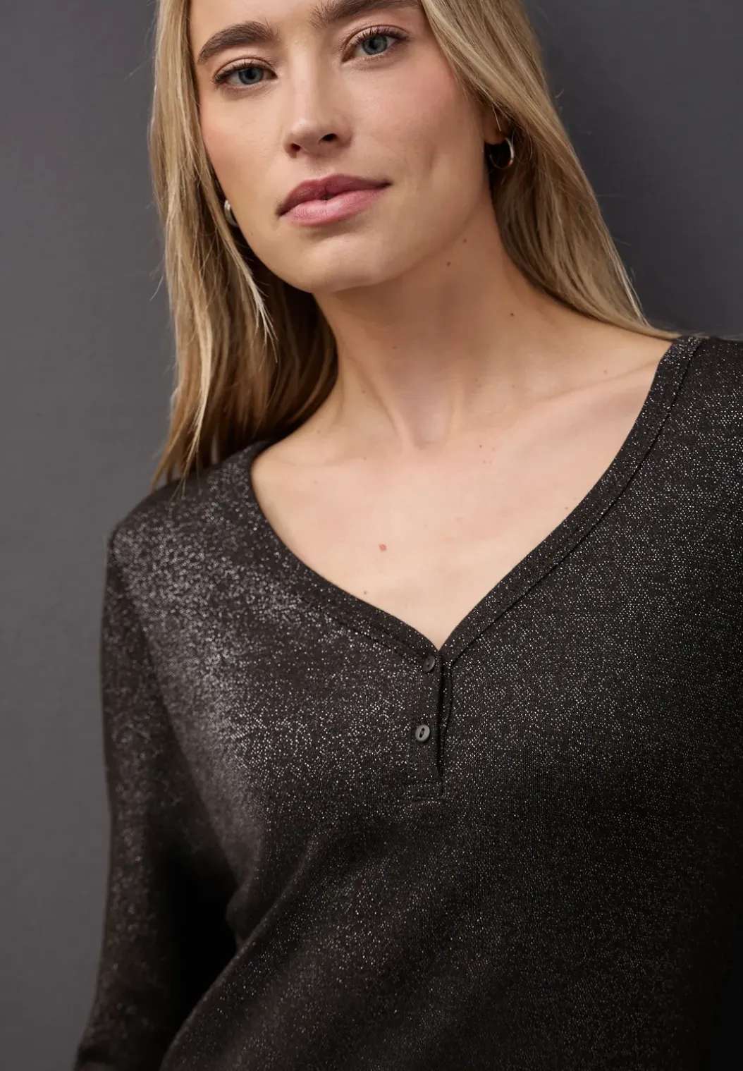 Glitterend shirt met lange mouwen