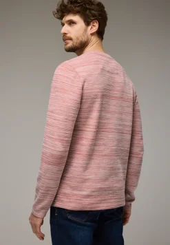 Henley shirt in een gemêleerde look