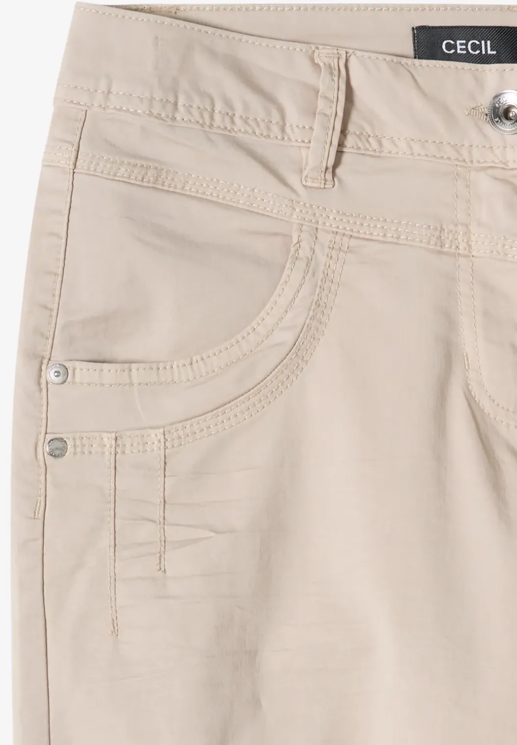 High Waist broek met uitlopende pijpen in Loose Fit
