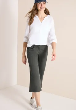 High Waist broek met uitlopende pijpen in Loose Fit