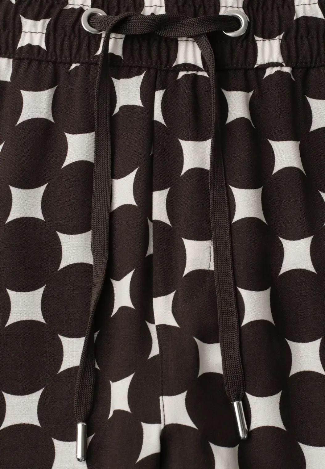 High Waist broek met Wide Legs en print