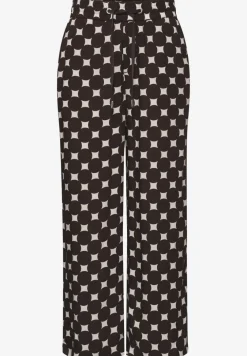 High Waist broek met Wide Legs en print