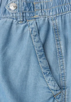 High Waist broek met Wide Legs en knoopdetails