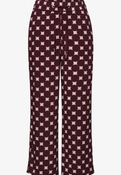 High Waist broek met Wide Legs en print