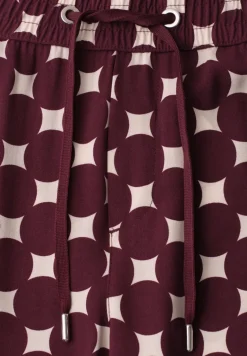 High Waist broek met Wide Legs en print
