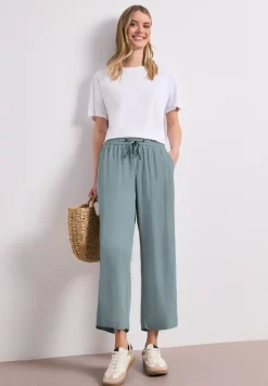 High Waist broek met wijde pijpen in Loose Fit