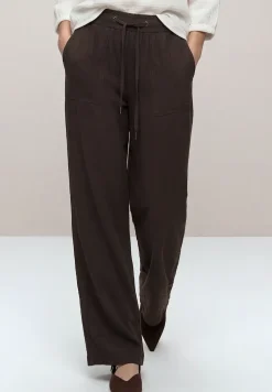 High Waist broek met wijde pijpen in Loose Fit