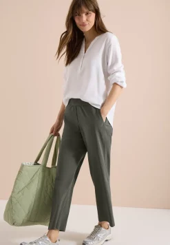 High Waist broek met wijde pijpen in Loose Fit