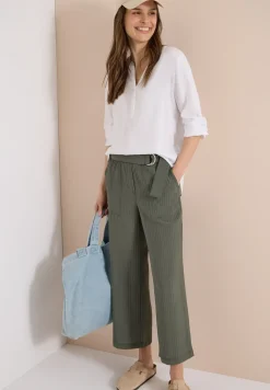 High Waist broek met wijde pijpen in Loose Fit